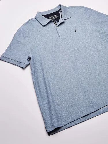 Vista 3 de Nautica playera polo clásica de mangas cortas color sólido para hombre