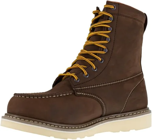 Vista 3 de Iron Age Botas Reinforcer de acero para hombre con punta de 8 pulgadas, Marrón