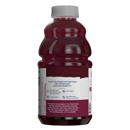 Vista 8 de Ocean Spray® Cereza ácida pura sin azúcar, 100% jugo de cereza ácida, botella de 32 onzas líquidas (paquete de 8)