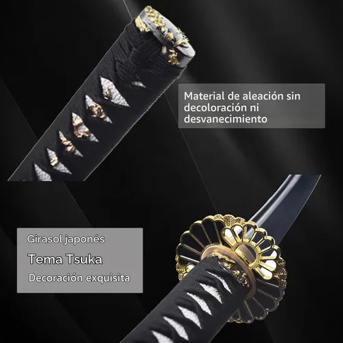 Vista 5 de Katana afilada hecha a mano, arcilla tradicional de acero templado 1060/9260/T10, espada Katana real de espiga completa, auténtica espada samurái