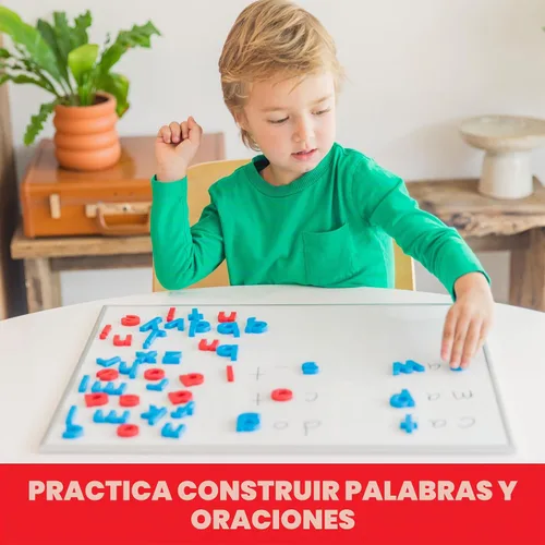 Vista 4 de Educational Insights Imanes alfa minúsculas codificados por colores, juego de 42 letras minúsculas magnéticas: perfecto para la escuela en casa