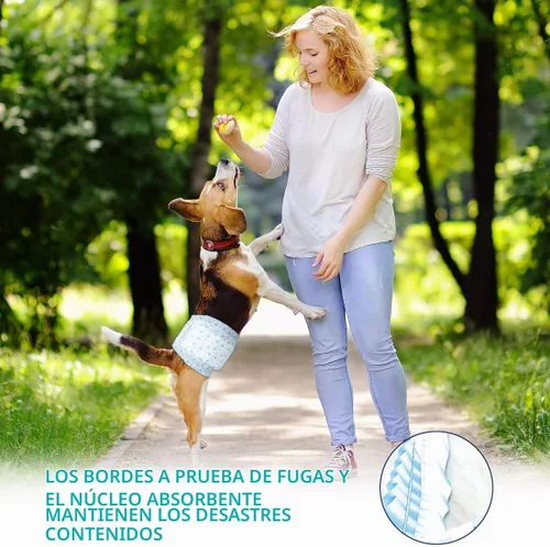 Vista 7 de Pañales absorbentes para el vientre para perros machos