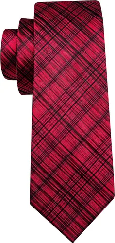 Vista 175 de Barry.Wang Juego de corbatas para hombre, corbata de seda a rayas, tejido a cuadros, gemelos formales, negocios, boda