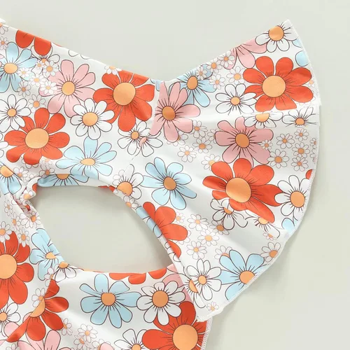 Vista 43 de Eadrioss Ropa para bebé niña pequeña, traje de campana de manga corta, camisa de flores para niños, pantalones florales acampanados, ropa de verano