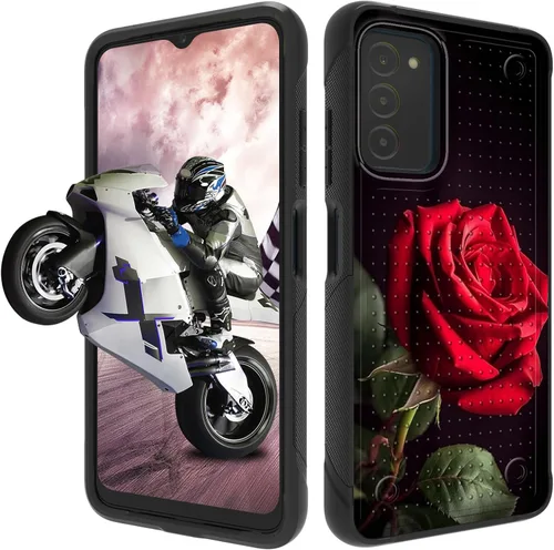 Vista 77 de Funda protectora resistente de doble capa para Samsung A14 5G (parte trasera con textura antideslizante), TPU suave a prueba de golpes, para Samsung