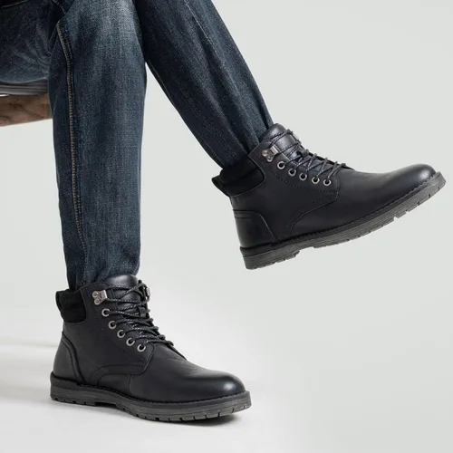 Vista 32 de Vostey - Botas tobilleras con cordones (Chukka), de senderismo, impermeables y estilo informal para hombre