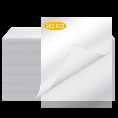 Vista 8 de Sherr Paquete de 200 bolsas de laminación de 10 mil, hojas de laminación térmica, tamaño carta, papel de plástico transparente, hojas brillantes