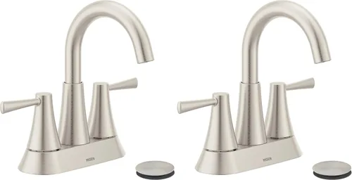 Vista 11 de Moen 84022BZG Ronan - Grifo de baño central de 2 manijas, color dorado Bronce dorado