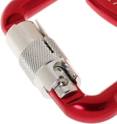 Vista 5 de Paquete de 2 caribineros de bloqueo automático de aleación de aluminio para parapente 20KN - rojo