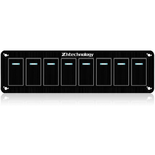 Vista 17 de Panel de interruptor basculante de aluminio de 2 vías, impermeable, precableado con retroiluminación azul, interruptor de palanca