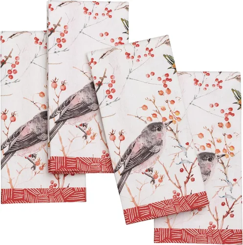 Vista 95 de Maison d' Hermine Juego de 4 servilletas de tela 100% algodón, suaves y duraderas, servilletas cuadradas reutilizables para uso diario, lavables