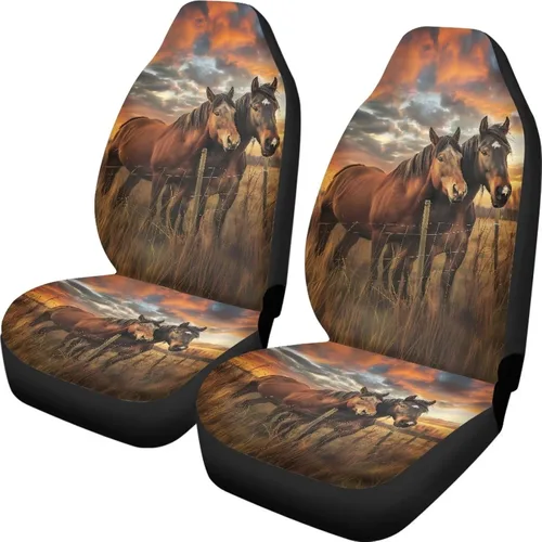 Vista 16 de Talayituse - Funda de asiento de coche con estampado de salpicaduras de pintura de la bandera americana, funda de asiento de cubo para vehículo, 4