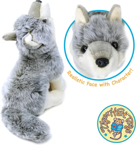 Vista 6 de TigerHart Wolcott El Lobo - Peluche de 28 cm, diseño de lobo
