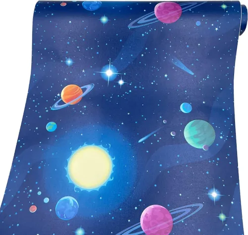 Vista 14 de Revestimiento de estante azul arcoíris nube autoadhesiva para cajón de papel de dibujos animados decoración de pared para dormitorio, cajas