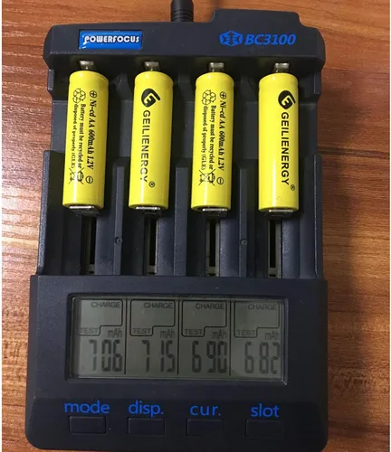 Vista 2 de AA tamaño NiCd AA 600mAh 1.2V baterías recargables para lámpara solar luz solar (12 PCS)