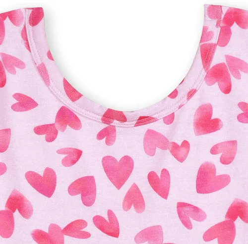 Vista 3 de Gerber Vestido de Manga Corta Giratorio Suave como Mantequilla para Niñas Bebés/Niñas Pequeñas con Viscosa Hecha de Eucalipto Corazón de fieltro
