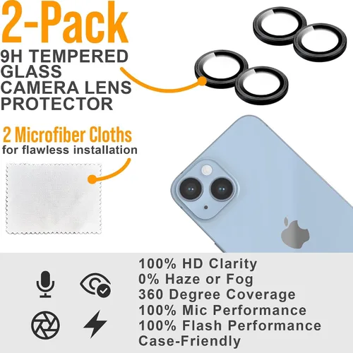Vista 18 de Scooch Protector de pantalla 5 en 1 para iPhone 11 (paquete de 3) con protector de lente de cámara (paquete de 2) vidrio templado 9H de alta