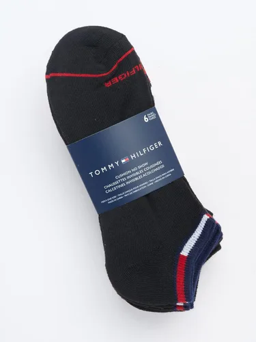 Vista 3 de Tommy Hilfiger Calcetines deportivos para hombre, calcetines tobilleros acolchados invisibles (paquete de 6)