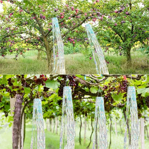 Vista 7 de Lewtemi 4 calcetines de viento para exteriores, resistentes, holográficos, plateados, con gancho giratorio para exteriores, patio, jardín, patio