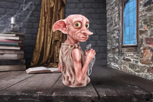 Vista 6 de Nemesis Now Busto Dobby de Harry Potter con licencia oficial, 11.8 pulgadas, color rosa
