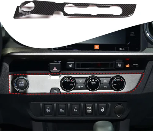Vista 16 de Lcojicep Cubierta de panel de botón de aire acondicionado, accesorios de automóvil compatibles con Tacoma 2016-2020