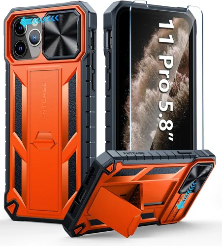 Vista 59 de FNTCASE for iPhone 11-Pro Phone Case: Military Grade Drop Proof Mobile Cover with Kickstand & Slide Rugged Shockproof Bumper Heavy Duty Protector
