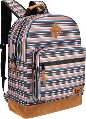 Vista 8 de Lee Authentic Jeans Company - Mochila de estudio para clase, funda acolchada para portátil de 15.6 pulgadas (negro)