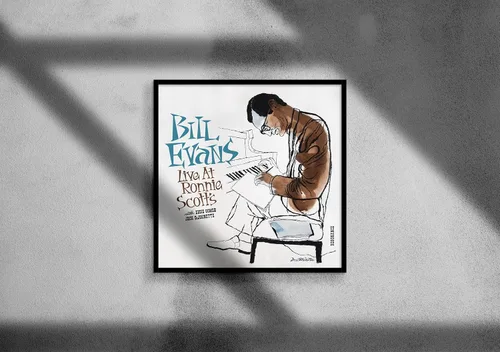 Vista 2 de Bill Evans poster, Bill Evans print, Live at Ronnie Scott's album cover print, Bill Evans art, Jazz wall decor, Jazz poster, Jazz art, Jazz album