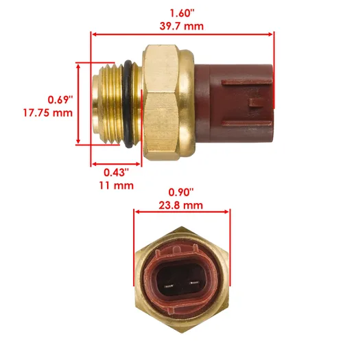 Vista 2 de Caltric Interruptor de sensor térmico compatible con Yamaha Rhino 660 4Wd Yxr660 Yx-R660 2006