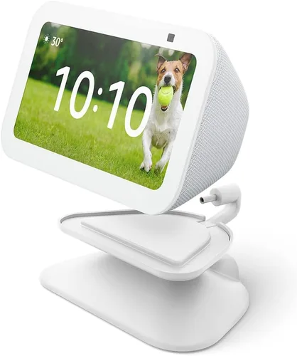 Vista 7 de Soporte ajustable Echo Show 5 (3.ª generación) con puerto de carga USB-C carbón
