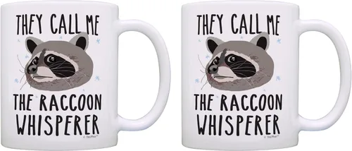 Vista 10 de ThisWear They Call Me The Raccoon Whisperer - Taza de café de 15 onzas, 1 15oz - Blanco