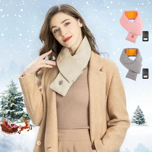 Vista 7 de ASLDOIWEH Heated Scarf for Women & Men Christmas Gifts, Electric Heating Scarf with 4000 mAh Power Bank, Neck Heating Pad for Neck Pain, USB