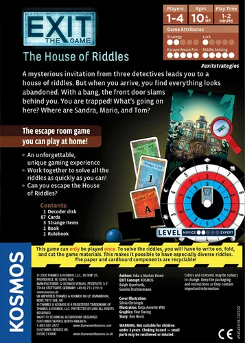Vista 2 de La Casa de los Acertijos Exit: El Juego - Un juego de Kosmos de Thames & Kosmos Experiencia de habitación de escape en casa basada en cartas