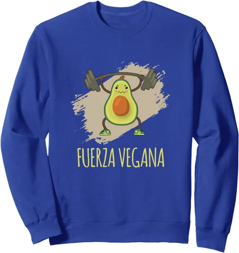 Vista 3 de Vegan Fuerza Vegana Funny Saying Vegan Sweatshirt
