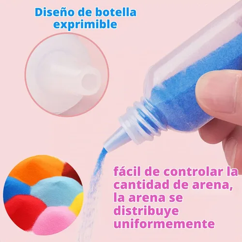 Vista 5 de Kit de arena artística de 24 piezas, pintura de arena escénica de bricolaje