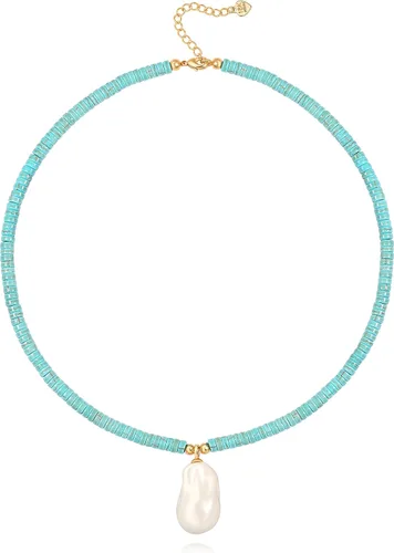 Vista 11 de CANEVINKA Gargantilla bohemia con cuentas chapada en oro de 18 quilates, collar con colgante de cuentas vintage, joyería hecha a mano para mujer
