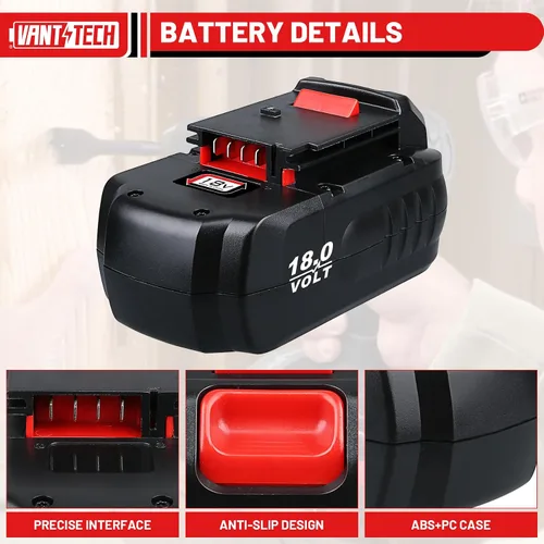 Vista 3 de VANTTECH Paquete de 2 4.8Ah PPSC1815 de repuesto de 18 voltios para cable Porter de 18 V, batería Ni-Mh PCC489N PC18BLEX compatible con cable Porter