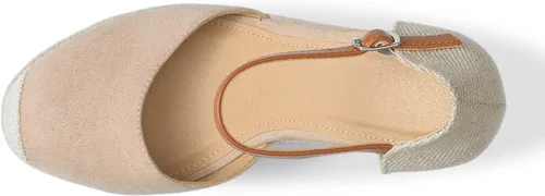 Vista 8 de FISACE - Alpargatas de verano para mujer, sandalias de plataforma, con hebilla en el tobillo y puntera cerrada