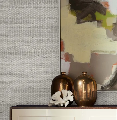 Vista 3 de Lillian August Luxe Haven Luxe Weave - Papel tapiz autoadhesivo (roca lunar)