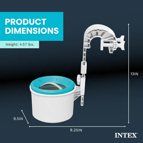Vista 3 de Intex Deluxe Limpiador automático de superficie para piscina montado en pared - 800 GPH+