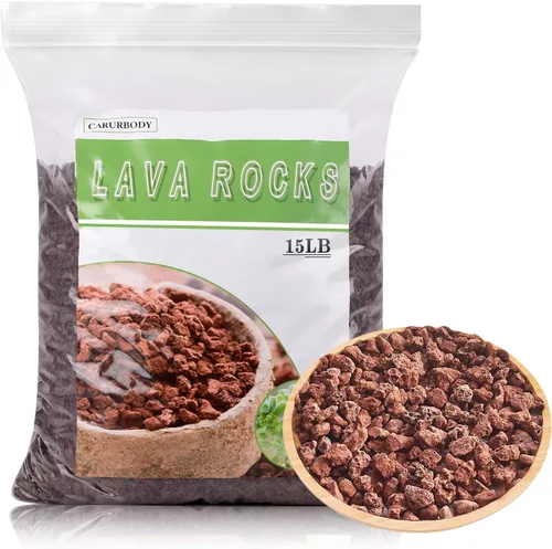 Vista 13 de Rocas de lava roja para plantas, 100% roca volcánica pura, sin tintes ni productos químicos, el mejor aderezo para plantas suculentas de cactus