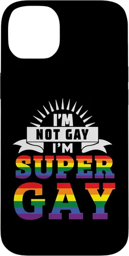 Vista 15 de iPhone 16 Im Not Gay Im Super Gay LGBTQ Pride Equality Rainbow Flag Case