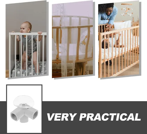 Vista 7 de ERINGOGO Piezas Conectores de codo Accesorios de junta para seguridad interior y montaje versátil Compatible con patios y puertas de juego