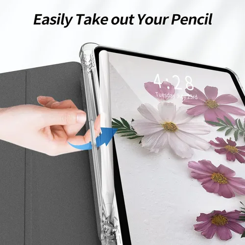 Vista 8 de Kenke - Funda para iPad Pro de 11 pulgadas 4ª/3ª/2ª/1ª generación 2022/2021/2020/2018 con soporte para carga de segundo lápiz con soporte