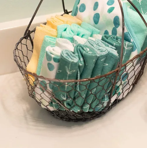 Vista 2 de Spasilk Paquete de 10 toallitas de baño de rizo suave para bebé