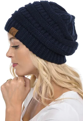 Vista 184 de C.C Trendy Warm Chunky Soft Stretch Cable Knit Beanie