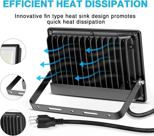 Vista 6 de Olafus Paquete de 4 luces LED de 90 W para exteriores, 9000 lm superbrillantes, luces de trabajo LED enchufables, 6500 K IP66 impermeable
