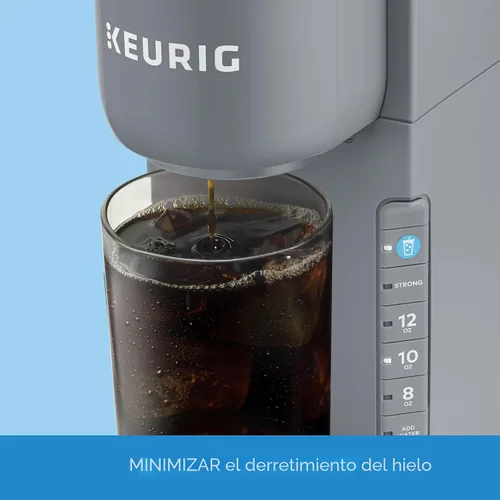 Vista 4 de Keurig K-Iced Cafetera de Una Sola Porción – Botón Brew Over Ice, Diseño Compacto, Regalo Perfecto para las Fiestas para los Amantes del Café Gris