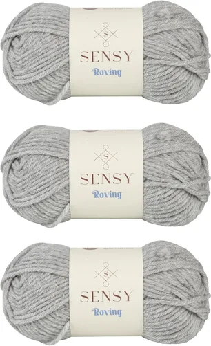 Vista 94 de Sensy Roving - Ovillo de lana multicolor, 3.5 onzas, 132 yardas, calibre 5, voluminoso (otoño)