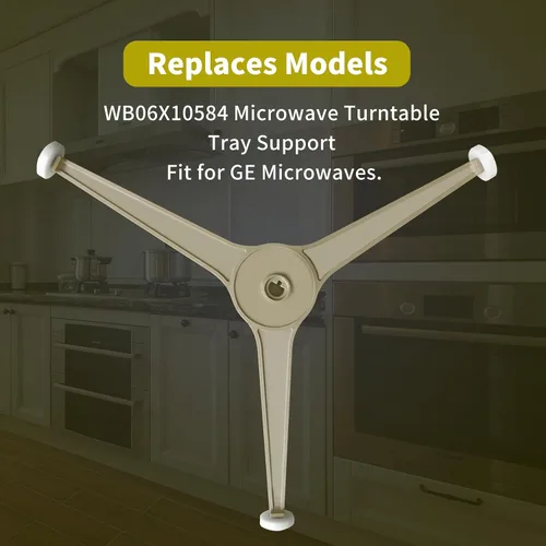 Vista 3 de WB06X10584 - Bandeja giratoria para microondas, repuesto para 1085075 EA952406 PS952406, compatible con microondas GE, color gris